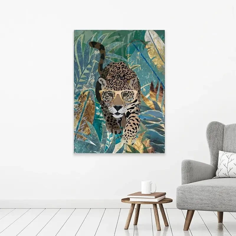 Big Cat Creeping Canvas Print Big Cat Creeping Canvas Print wall art product Sarah Manovski