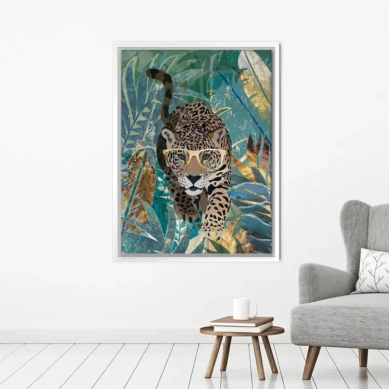 Big Cat Creeping Canvas Print Big Cat Creeping Canvas Print wall art product Sarah Manovski