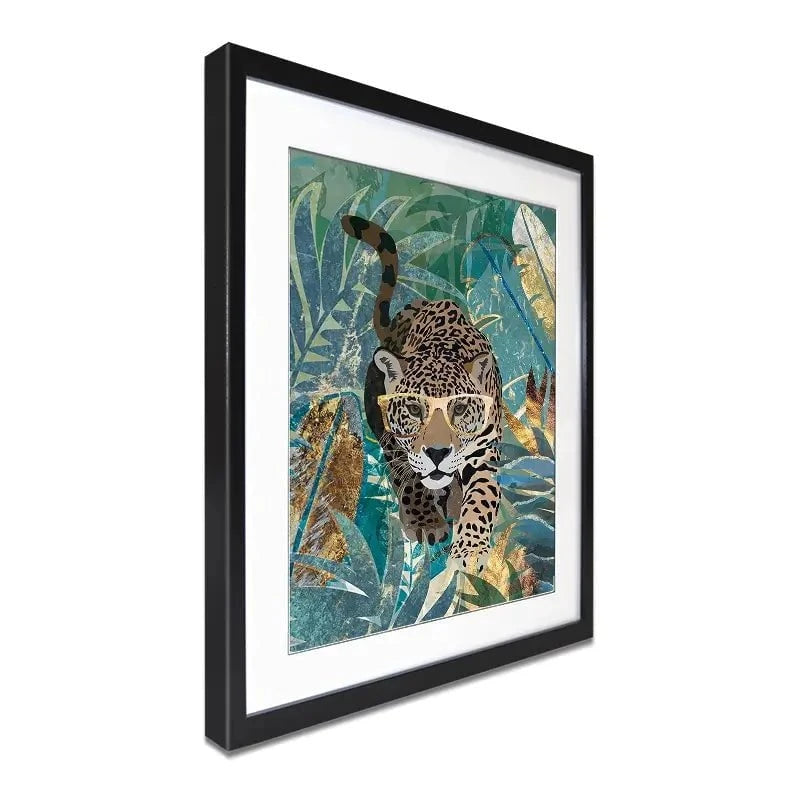 Big Cat Creeping Framed Art Print Big Cat Creeping Framed Art Print wall art product Sarah Manovski