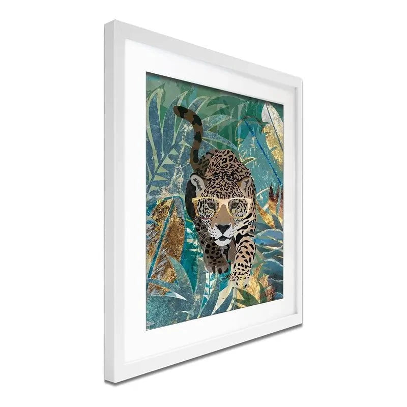 Big Cat Creeping Framed Art Print Big Cat Creeping Framed Art Print wall art product Sarah Manovski