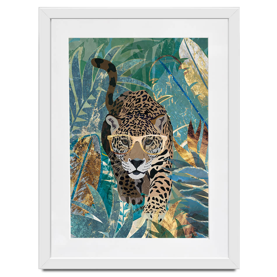 Big Cat Creeping Framed Art Print Big Cat Creeping Framed Art Print wall art product Sarah Manovski