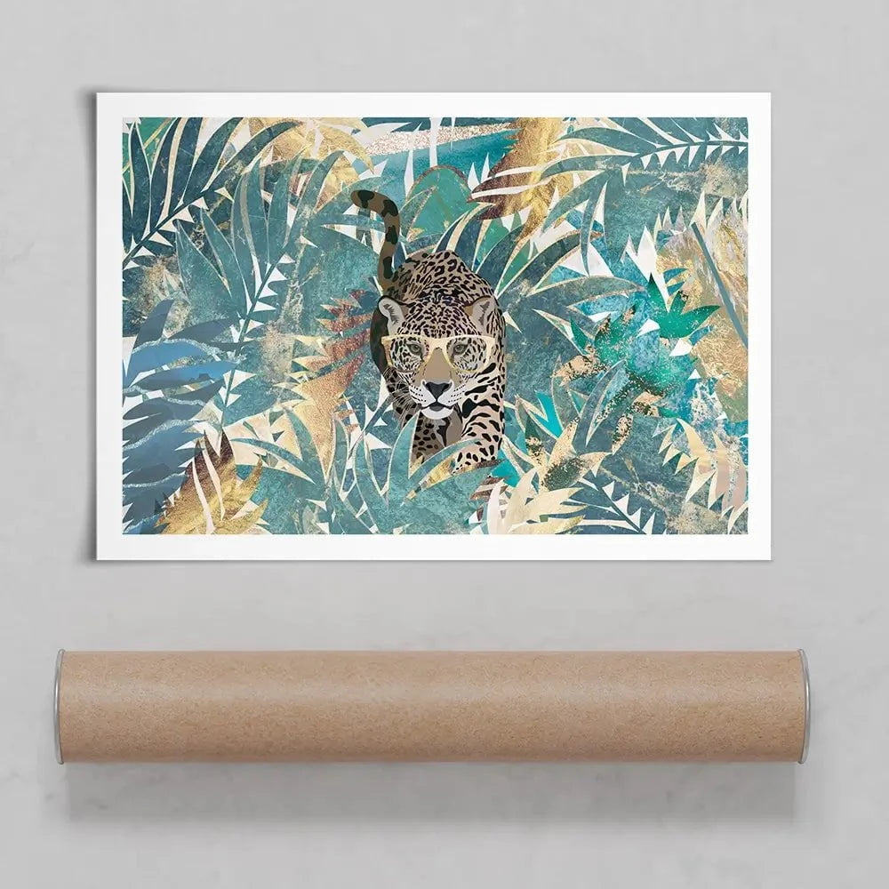 Big Cat Creeping Landscape Art Print Big Cat Creeping Landscape Art Print wall art product Sarah Manovski