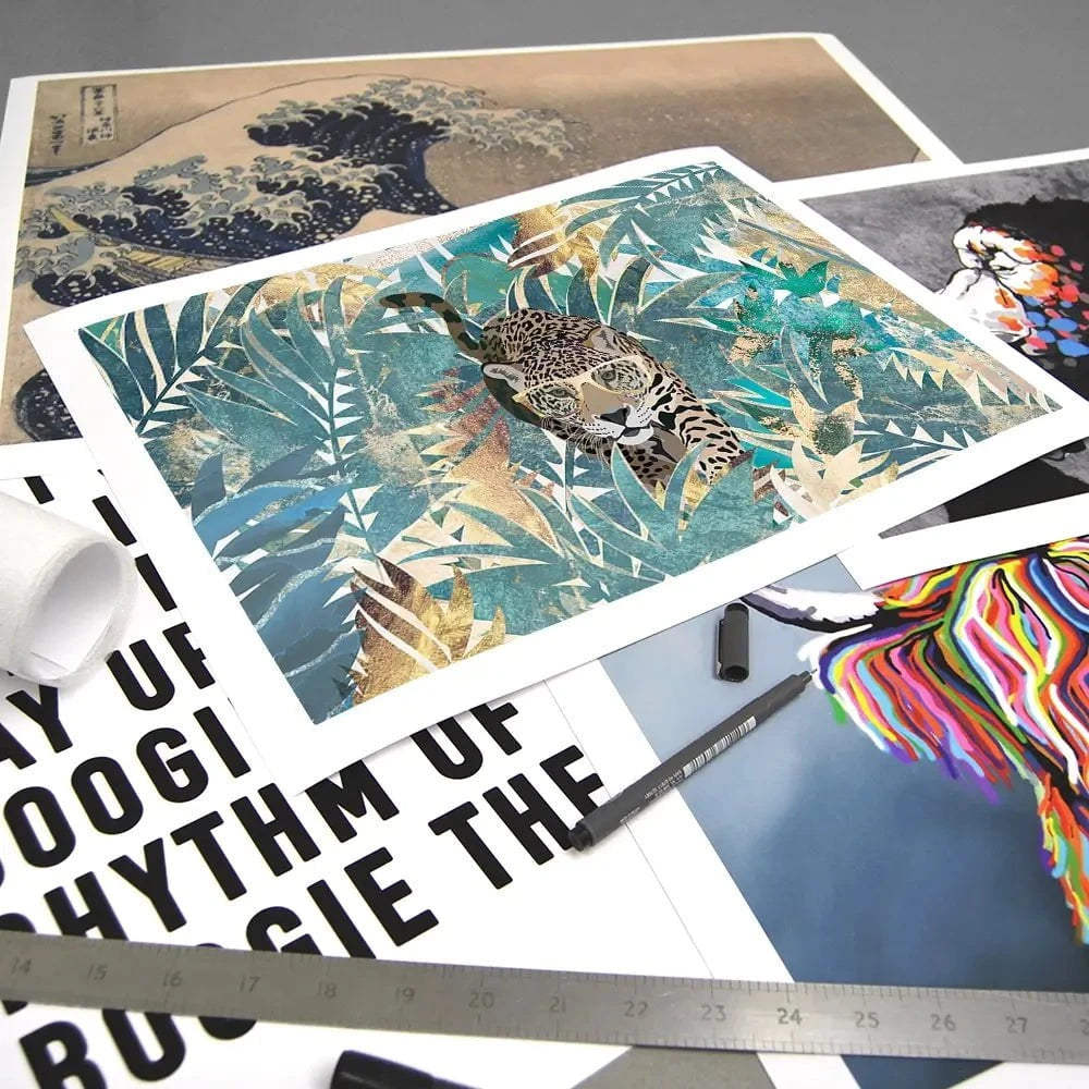 Big Cat Creeping Landscape Art Print Big Cat Creeping Landscape Art Print wall art product Sarah Manovski