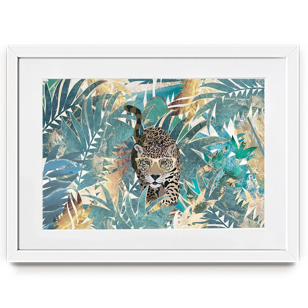Big Cat Creeping Landscape Framed Art Print Big Cat Creeping Landscape Framed Art Print wall art product Sarah Manovski