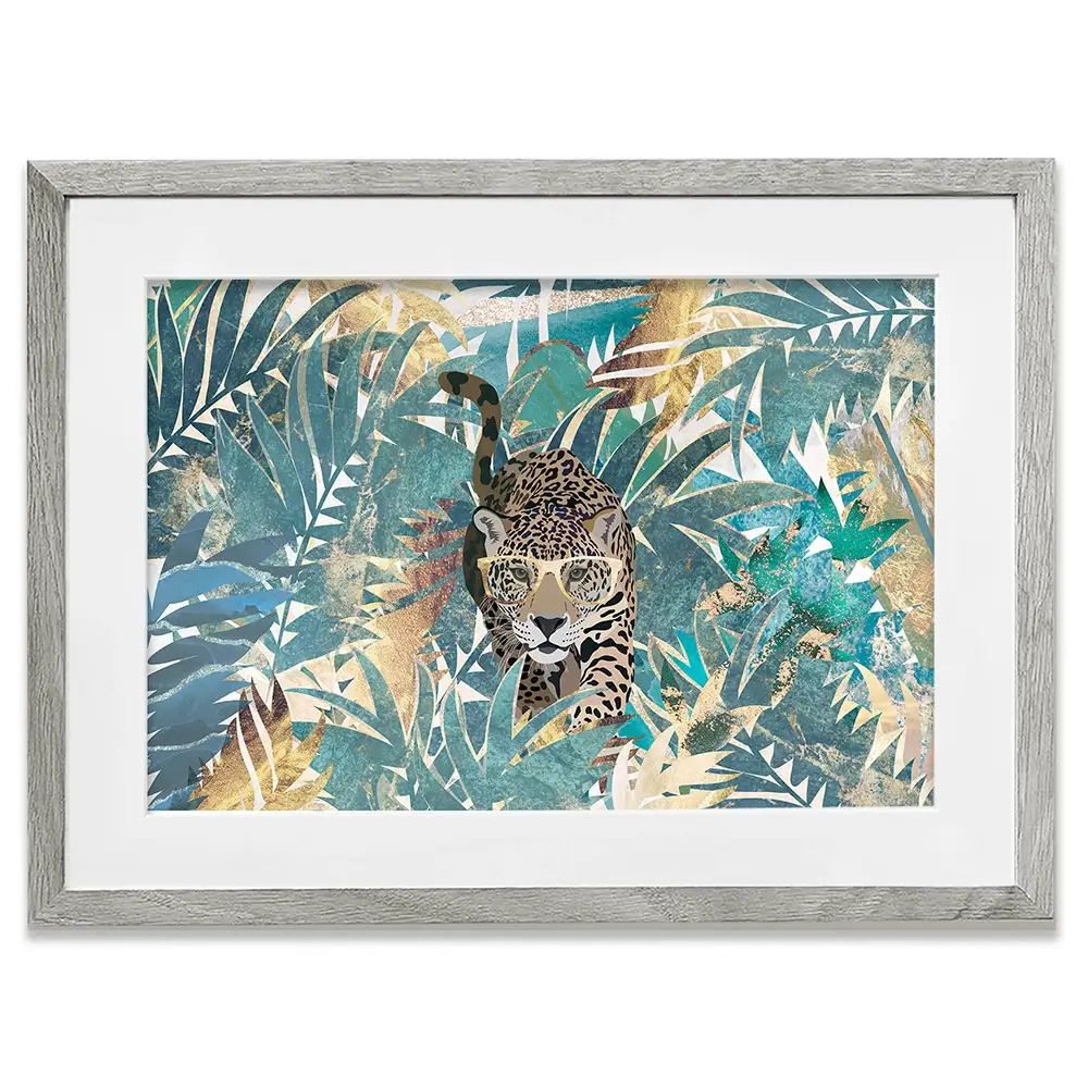 Big Cat Creeping Landscape Framed Art Print Big Cat Creeping Landscape Framed Art Print wall art product Sarah Manovski
