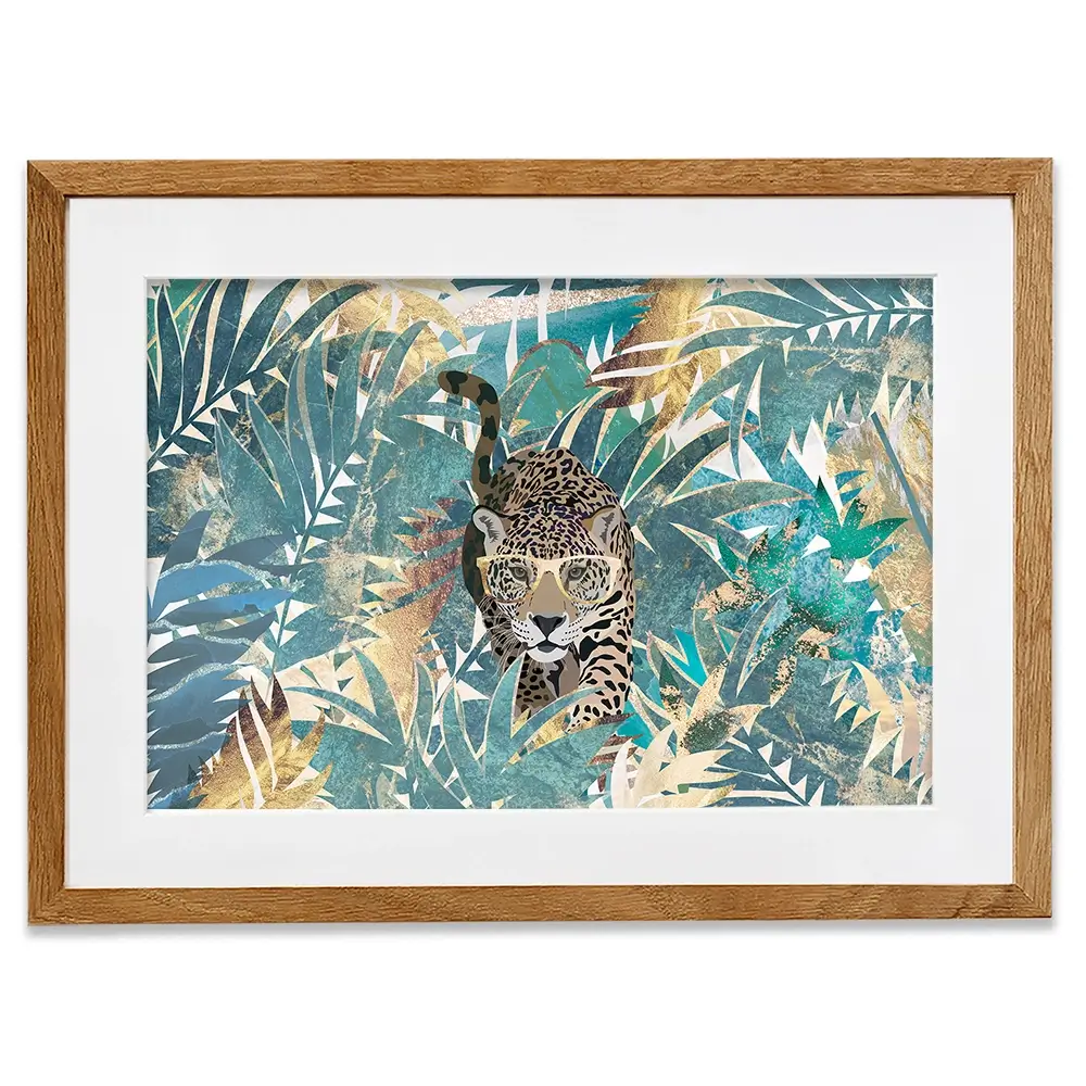 Big Cat Creeping Landscape Framed Art Print Big Cat Creeping Landscape Framed Art Print wall art product Sarah Manovski