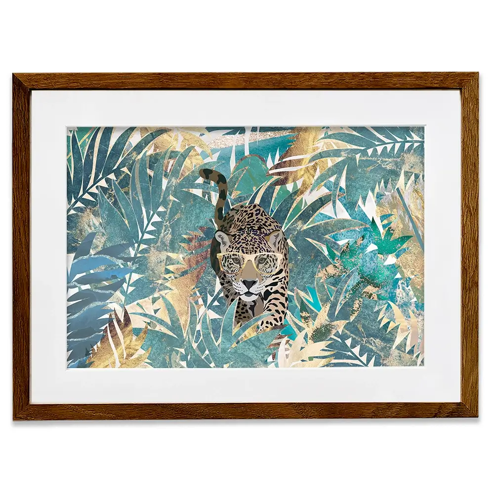 Big Cat Creeping Landscape Framed Art Print Big Cat Creeping Landscape Framed Art Print wall art product Sarah Manovski
