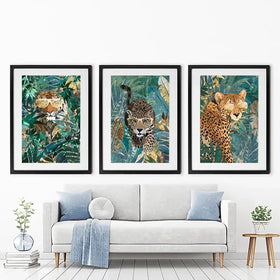 Big Cats Framed Art Print Trio Big Cats Framed Art Print Trio wall art product Sarah Manovski