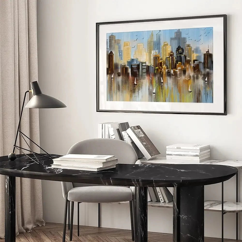 Big City Reflections Framed Art Print Big City Reflections Framed Art Print wall art product Tim Kats / Shutterstock