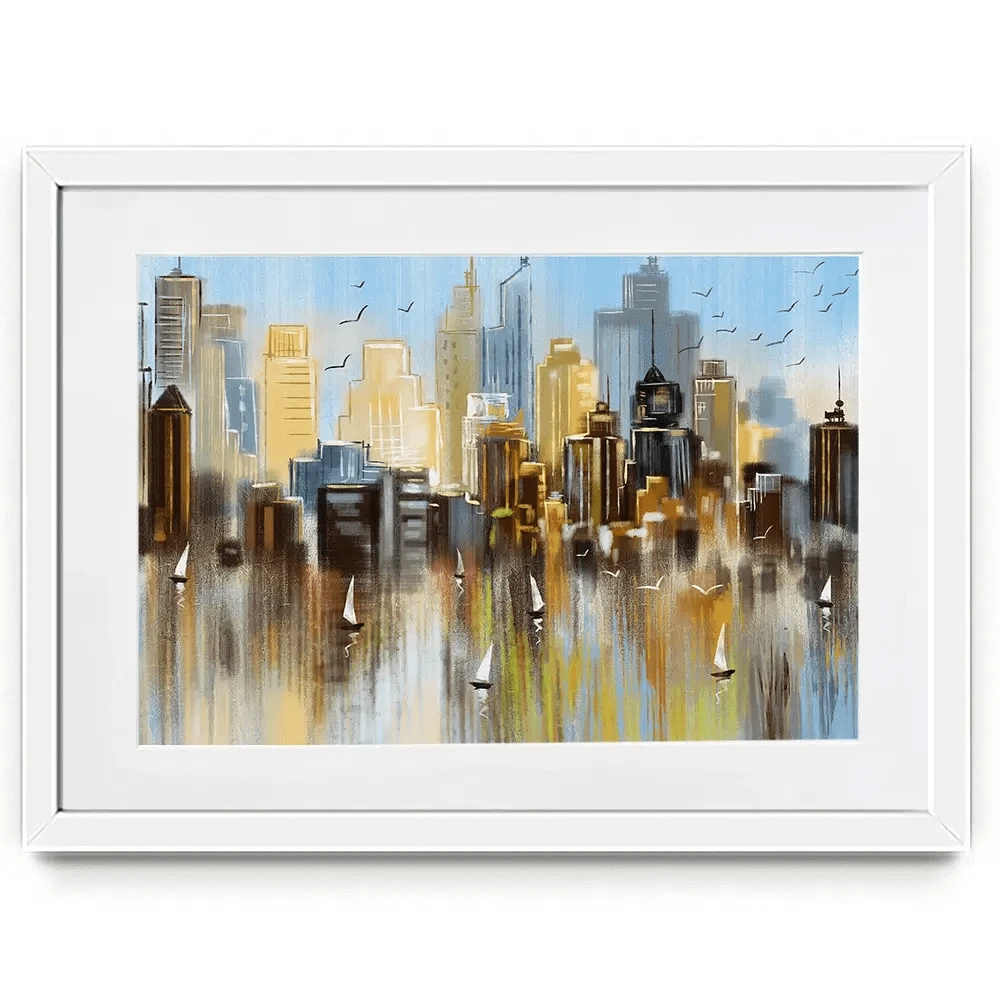 Big City Reflections Framed Art Print Big City Reflections Framed Art Print wall art product Tim Kats / Shutterstock