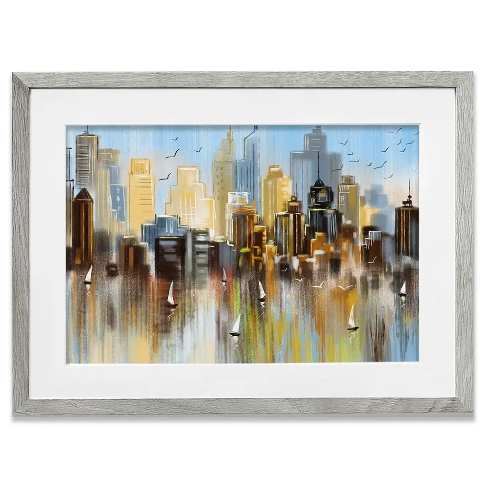 Big City Reflections Framed Art Print Big City Reflections Framed Art Print wall art product Tim Kats / Shutterstock