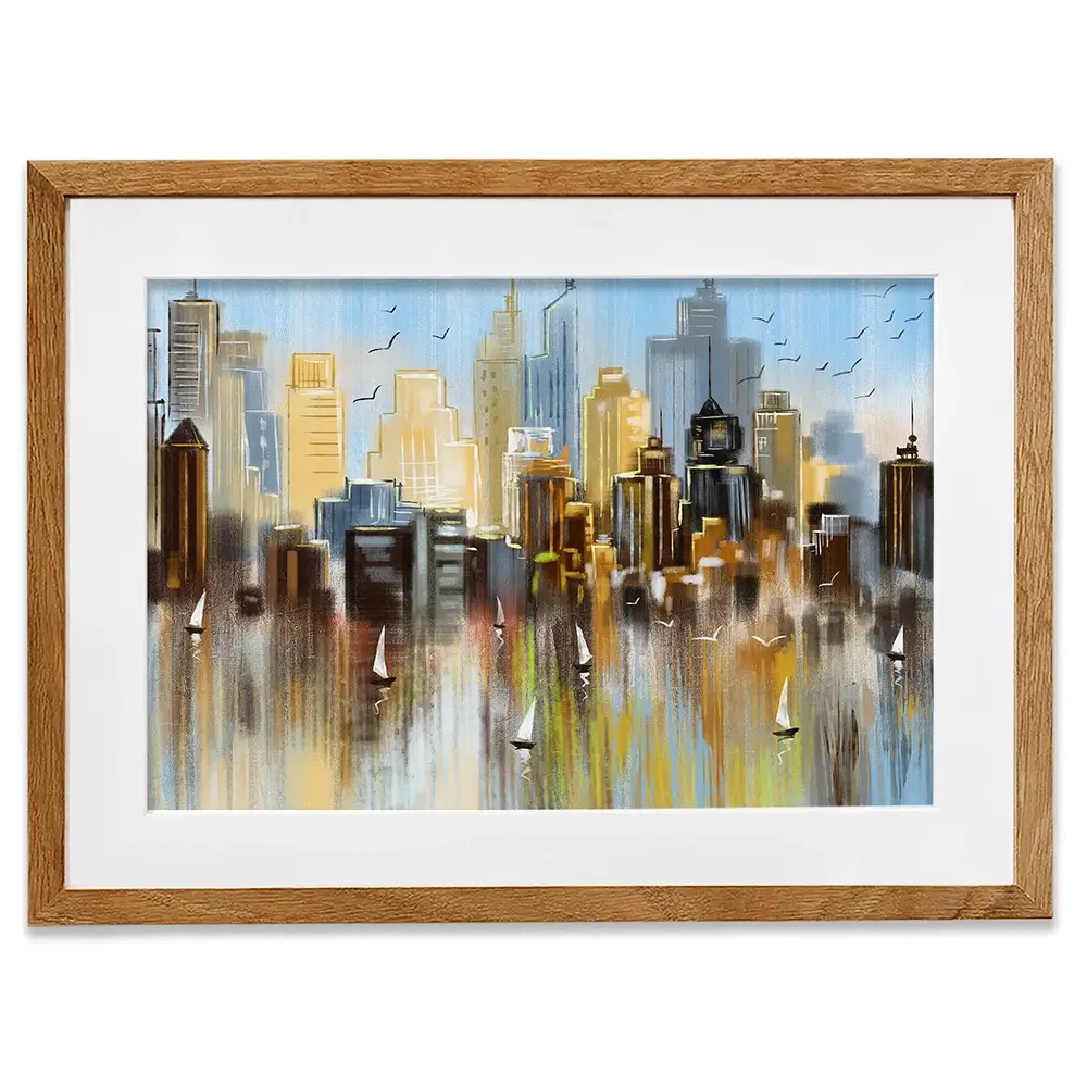 Big City Reflections Framed Art Print Big City Reflections Framed Art Print wall art product Tim Kats / Shutterstock