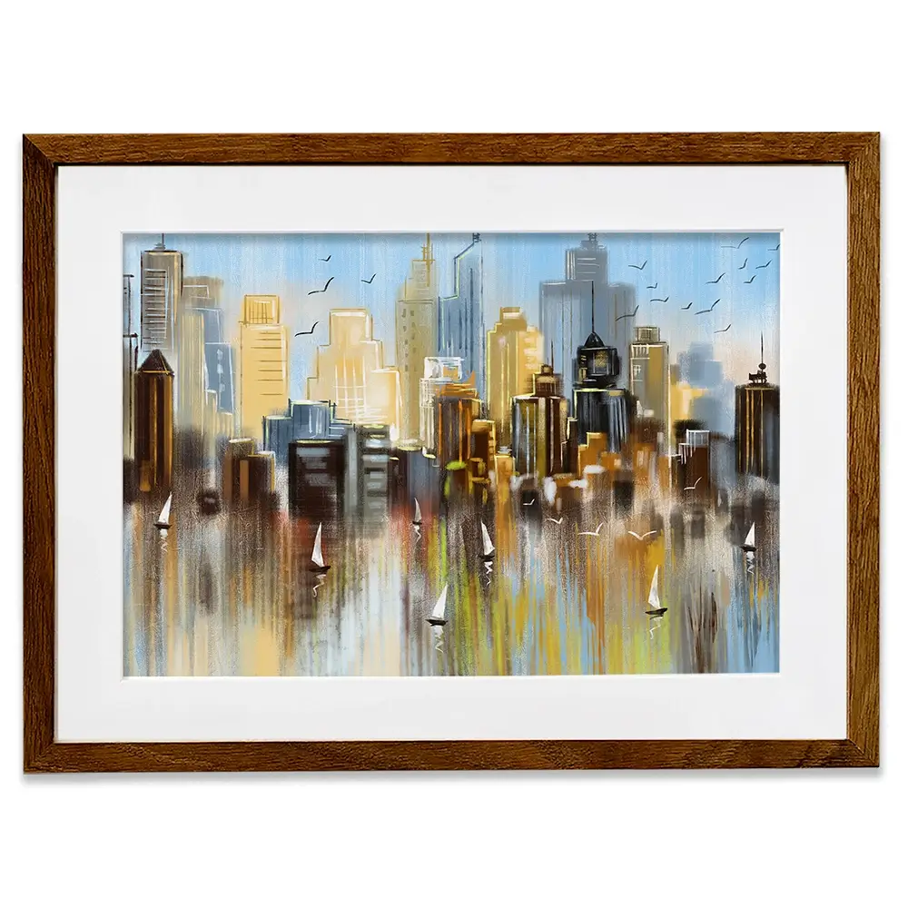 Big City Reflections Framed Art Print Big City Reflections Framed Art Print wall art product Tim Kats / Shutterstock