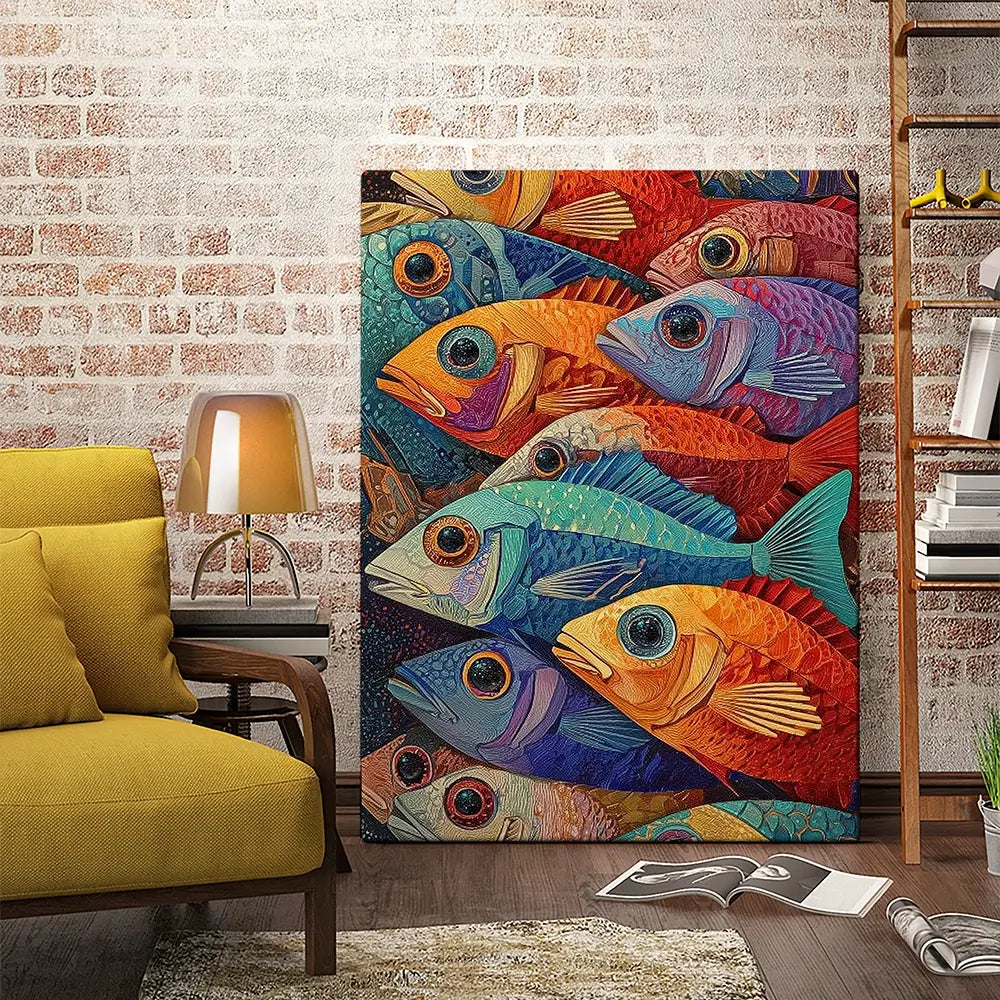 Bigeye Shoal Canvas Print Bigeye Shoal Canvas Print wall art product David Alexander Elder