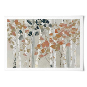 Birch Forest In Autumn Art Print Birch Forest In Autumn Art Print wall art product Chromatic Storm Studio