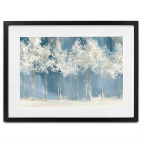 Birch Grove In Frost Framed Art Print Birch Grove In Frost Framed Art Print wall art product Chromatic Storm Studio