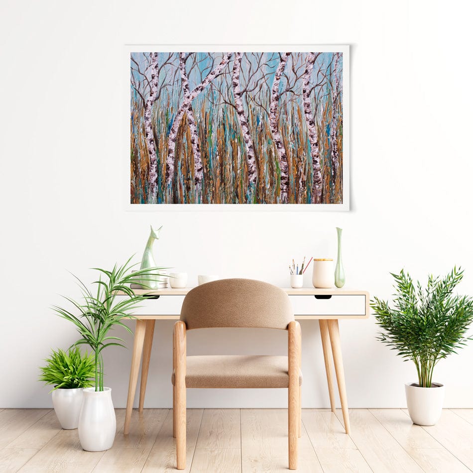 Birches Art Print wall art product Olga Tkachyk