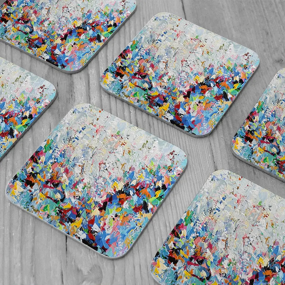 Bird Abstract Coaster Set Bird Abstract Coaster Set wall art product Olga Tkachyk