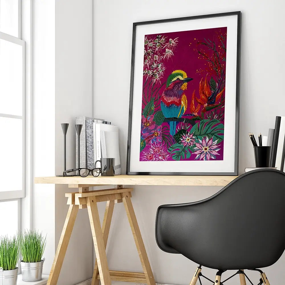 Bird Of Paradise Framed Art Print Bird Of Paradise Framed Art Print wall art product Jo Mulligan