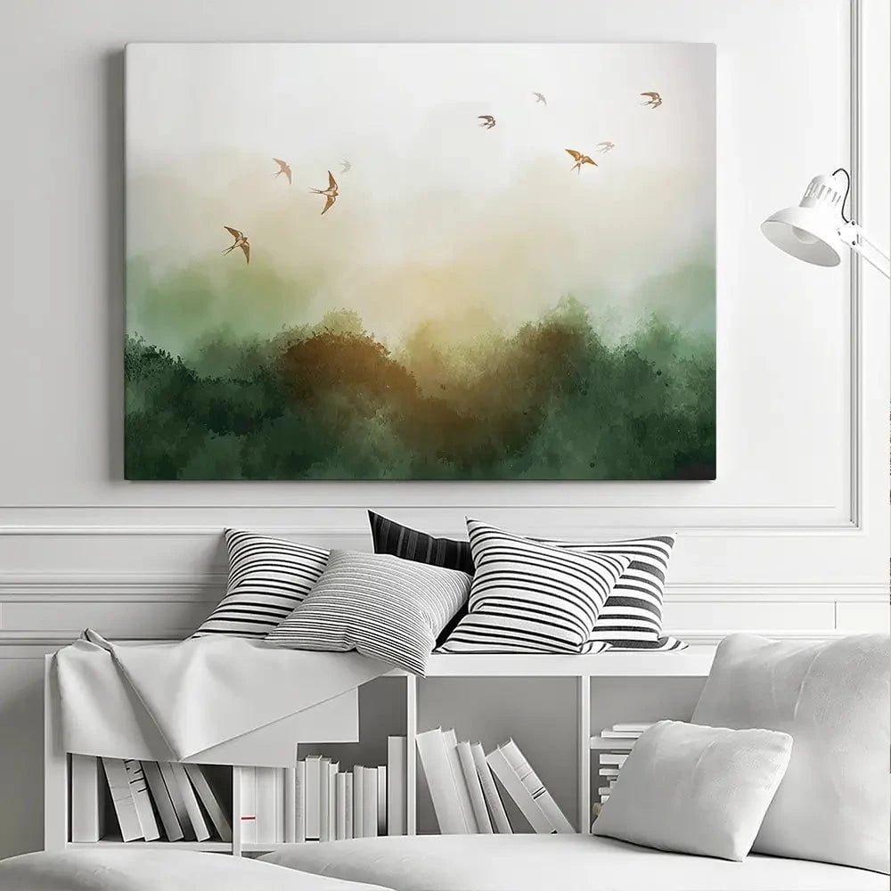Birds Flying High Canvas Print Birds Flying High Canvas Print wall art product Elina Li / Shutterstock