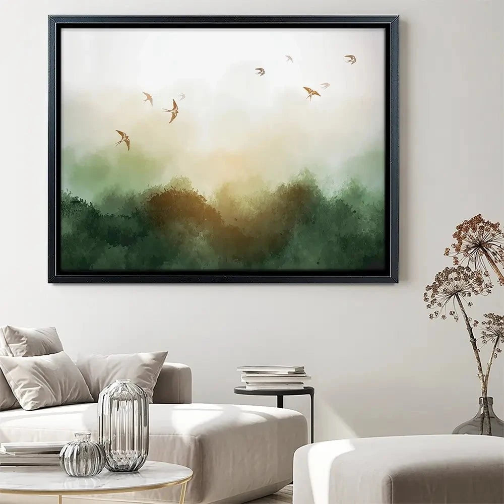 Birds Flying High Canvas Print Birds Flying High Canvas Print wall art product Elina Li / Shutterstock