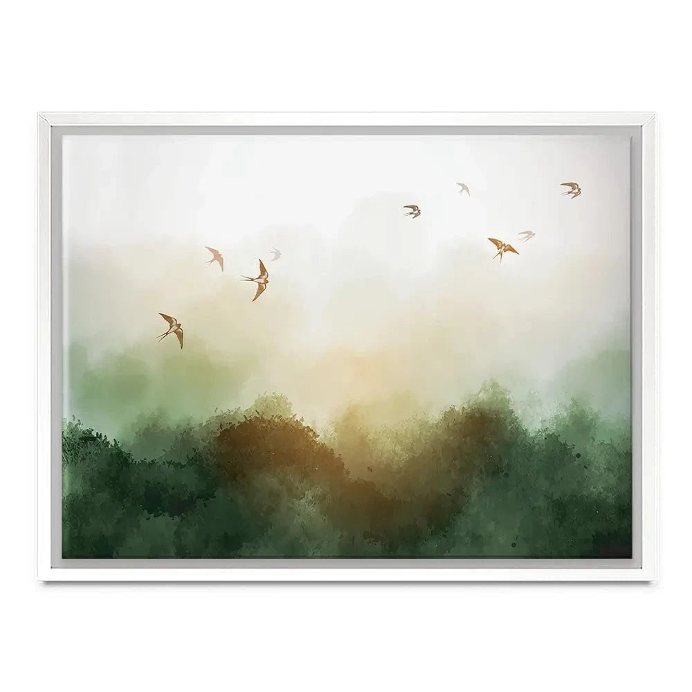 Birds Flying High Canvas Print Birds Flying High Canvas Print wall art product Elina Li / Shutterstock