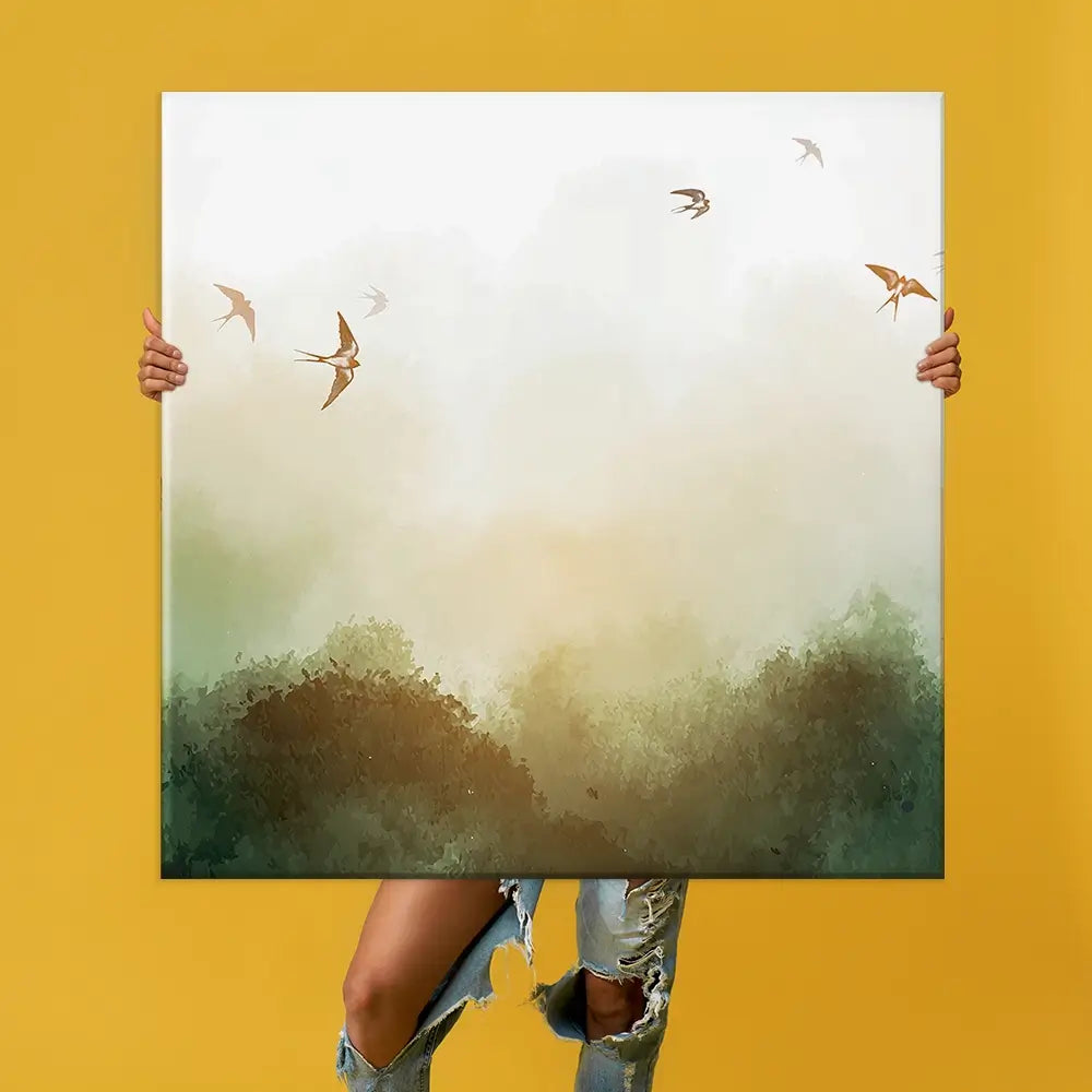 Birds Flying High Oversized Canvas Print Birds Flying High Oversized Canvas Print wall art product Elina Li / Shutterstock