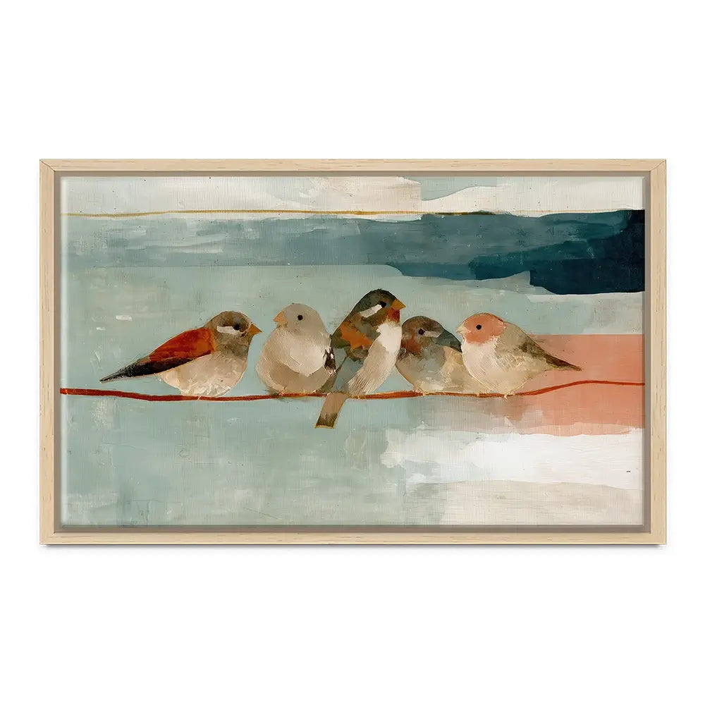 Birds On A Wire Canvas Print Birds On A Wire Canvas Print wall art product Chromatic Storm Studio