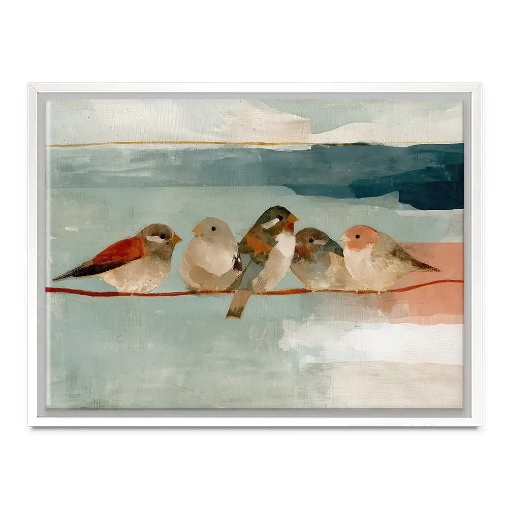 Birds On A Wire Canvas Print Birds On A Wire Canvas Print wall art product Chromatic Storm Studio