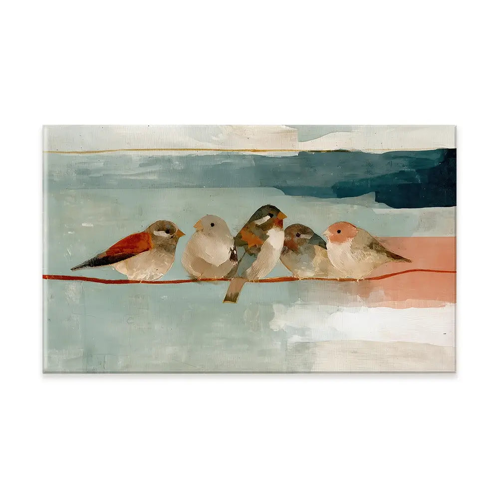Birds On A Wire Canvas Print Birds On A Wire Canvas Print wall art product Chromatic Storm Studio