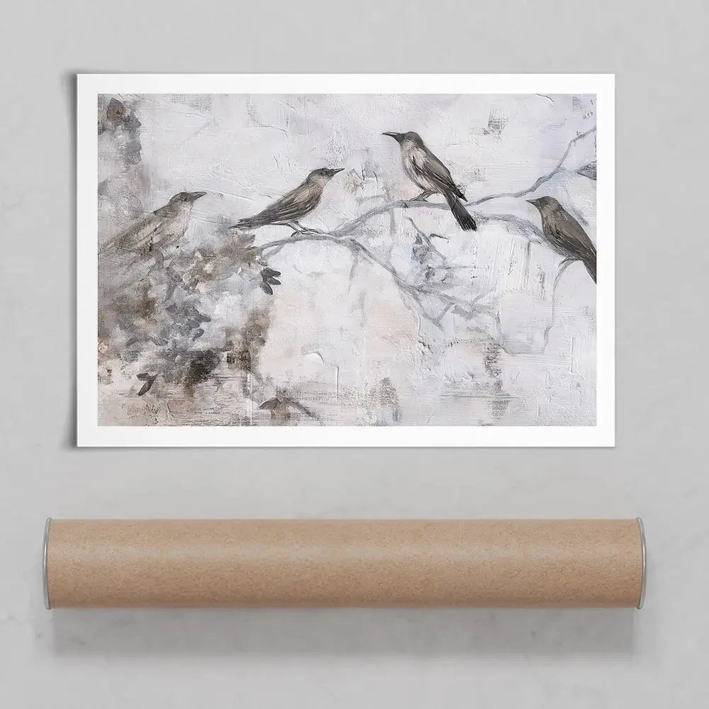 Birdsong In Abstract Art Print Birdsong In Abstract Art Print wall art product Svetlana Aleynikova