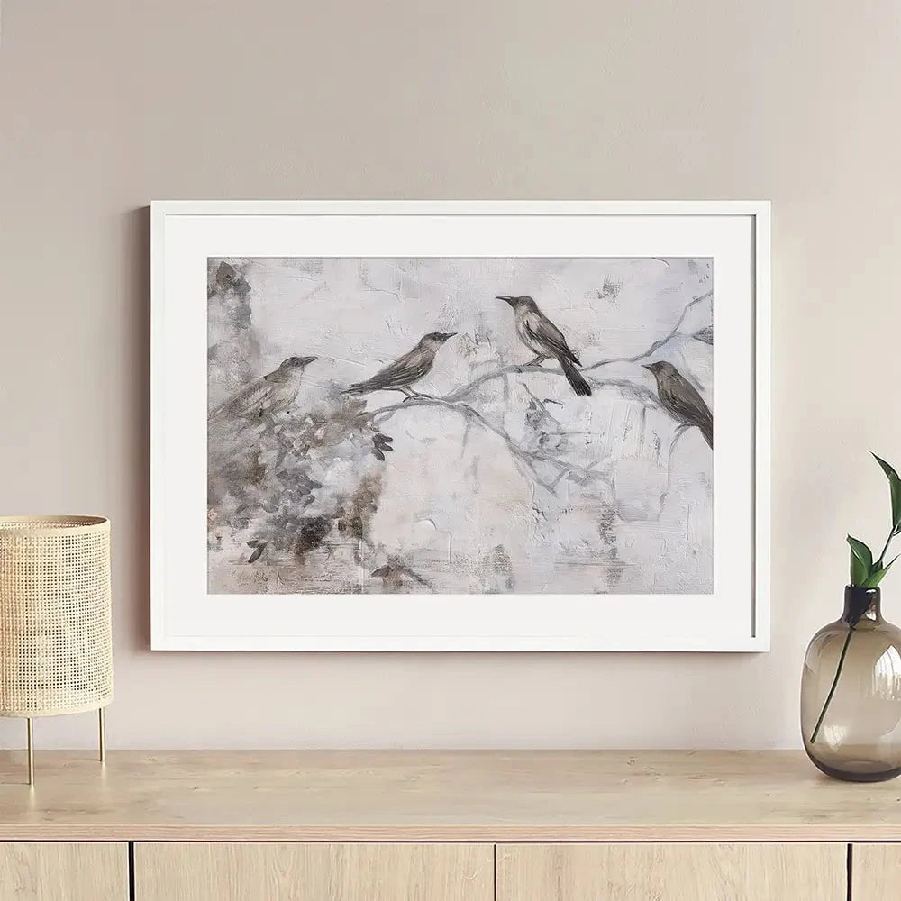 Birdsong In Abstract Framed Art Print Birdsong In Abstract Framed Art Print wall art product Svetlana Aleynikova