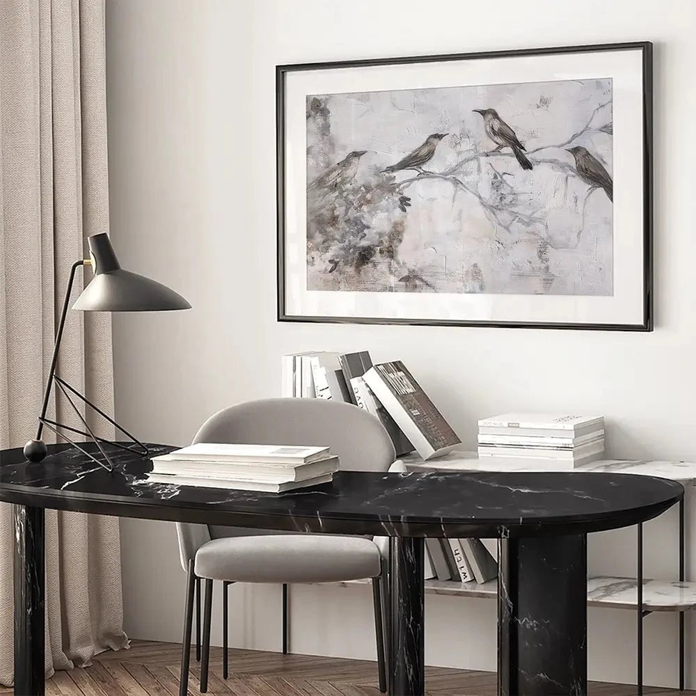 Birdsong In Abstract Framed Art Print Birdsong In Abstract Framed Art Print wall art product Svetlana Aleynikova