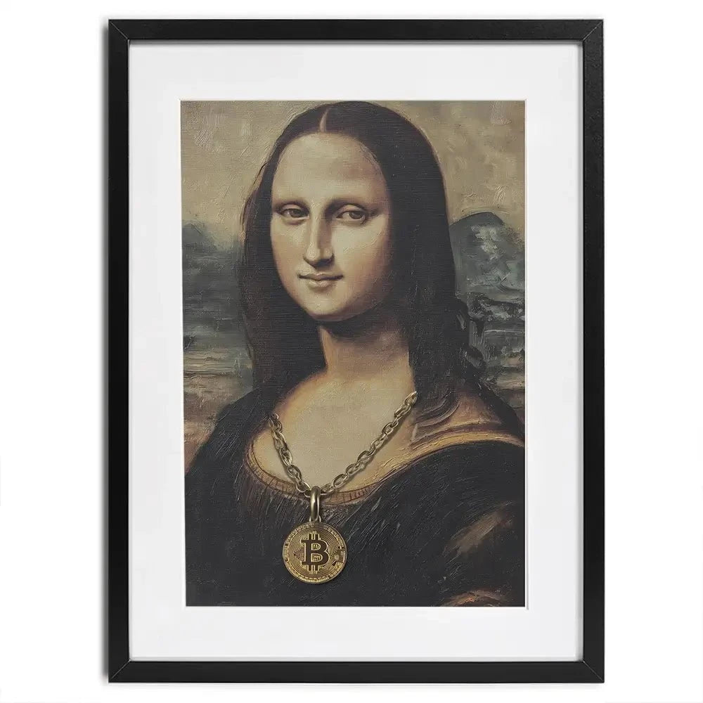 Bitcoin Smile Framed Art Print Bitcoin Smile Framed Art Print wall art product Svetlana Aleynikova