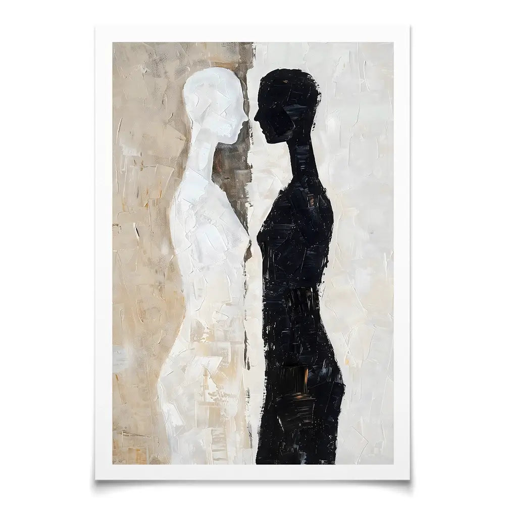Black And Beige Figures Art Print Black And Beige Figures Art Print wall art product LSR Design Studio - Independent