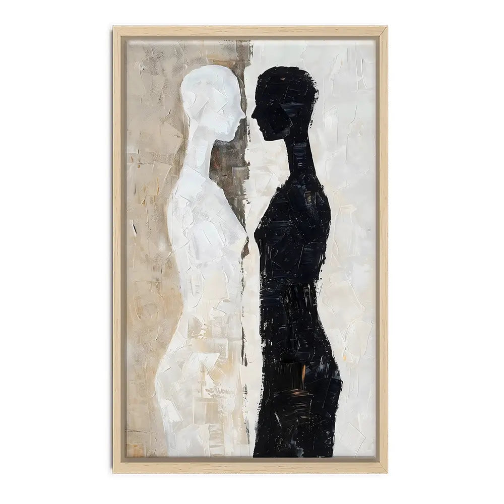Black And Beige Figures Canvas Print Black And Beige Figures Canvas Print wall art product LSR Design Studio - Independent