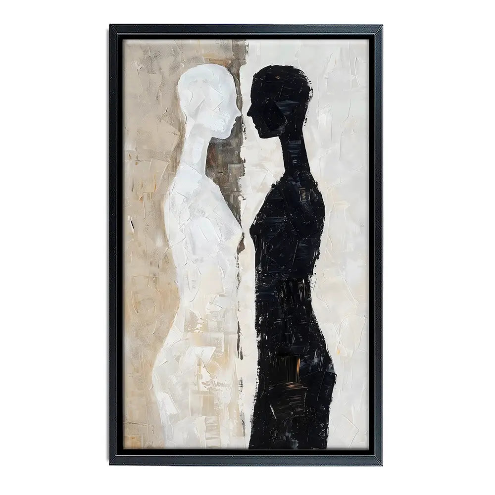 Black And Beige Figures Canvas Print Black And Beige Figures Canvas Print wall art product LSR Design Studio - Independent