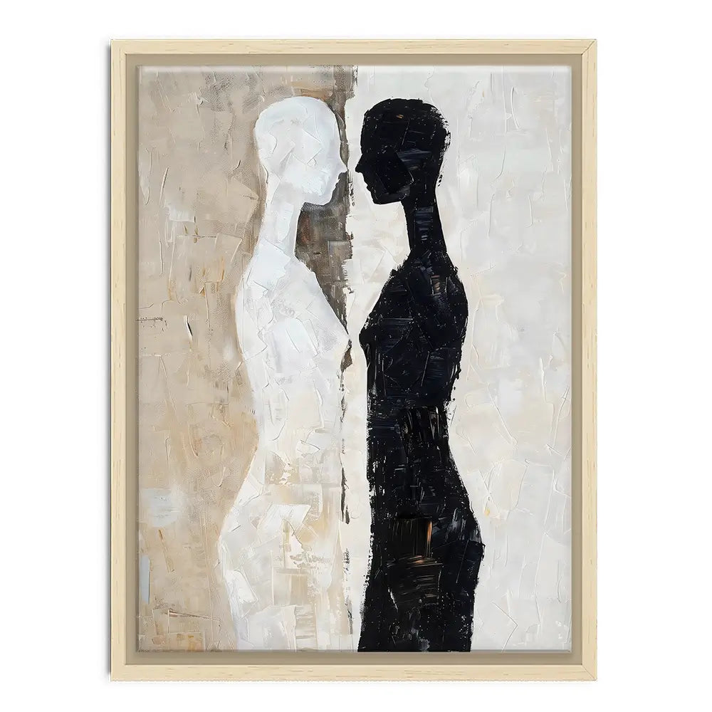 Black And Beige Figures Canvas Print Black And Beige Figures Canvas Print wall art product LSR Design Studio - Independent