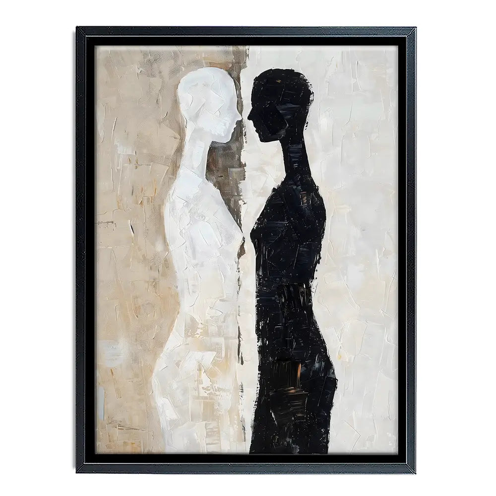 Black And Beige Figures Canvas Print Black And Beige Figures Canvas Print wall art product LSR Design Studio - Independent