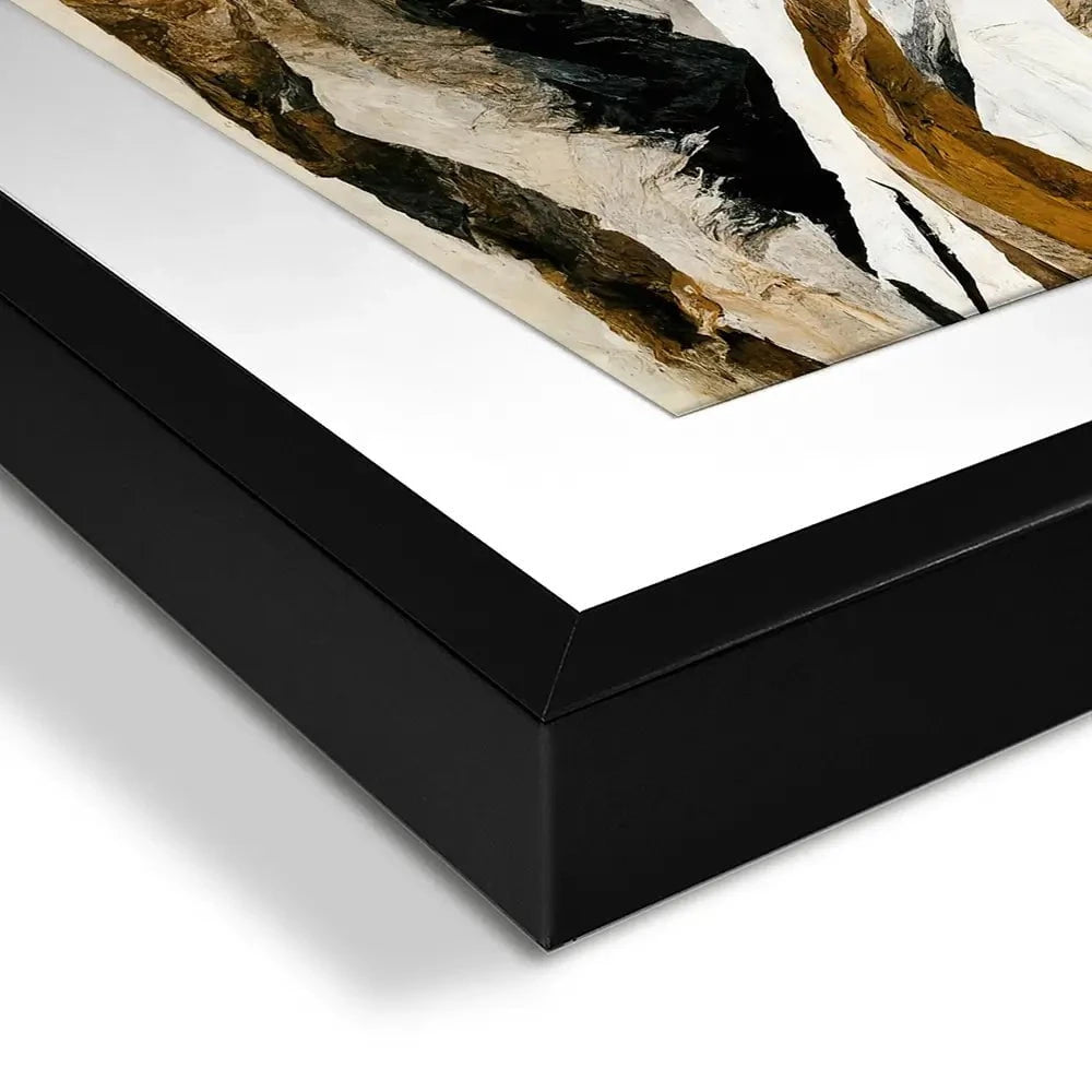 Black And Ochre Mountains Framed Art Print Black And Ochre Mountains Framed Art Print wall art product Treechild