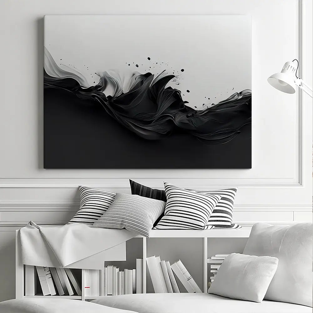 Black And White Boundary Canvas Print Black And White Boundary Canvas Print wall art product Fortis Design / Shutterstock
