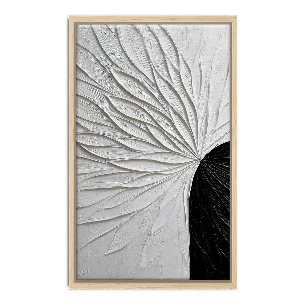Black And White Floral Canvas Print Black And White Floral Canvas Print wall art product LSR Design Studio - Independent