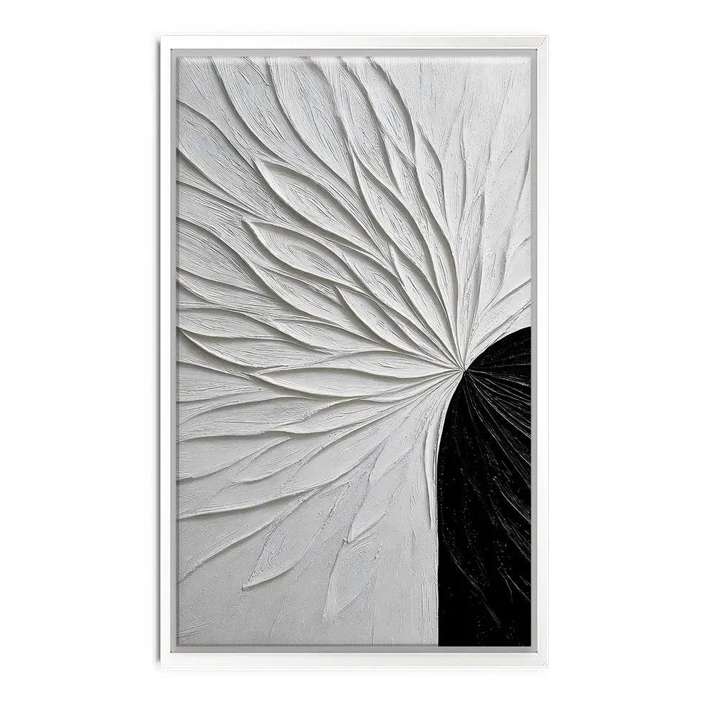 Black And White Floral Canvas Print Black And White Floral Canvas Print wall art product LSR Design Studio - Independent