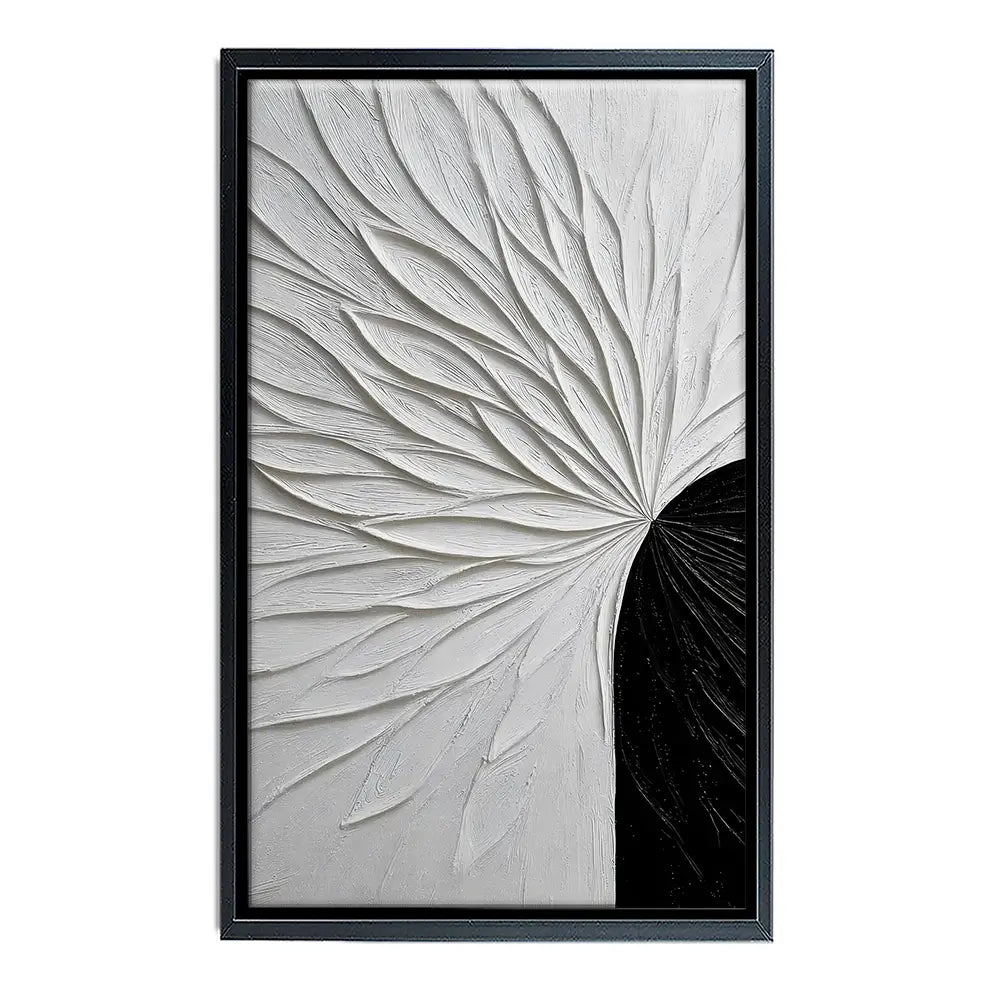 Black And White Floral Canvas Print Black And White Floral Canvas Print wall art product LSR Design Studio - Independent