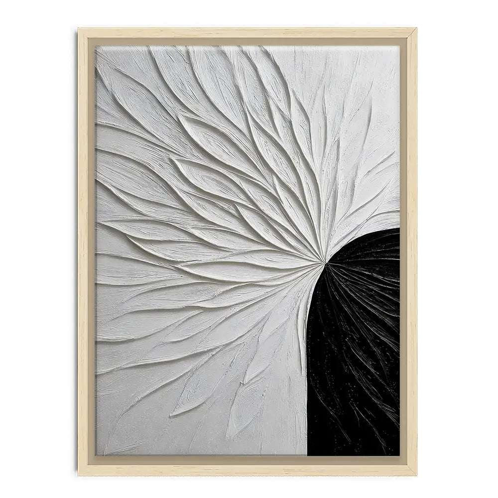 Black And White Floral Canvas Print Black And White Floral Canvas Print wall art product LSR Design Studio - Independent