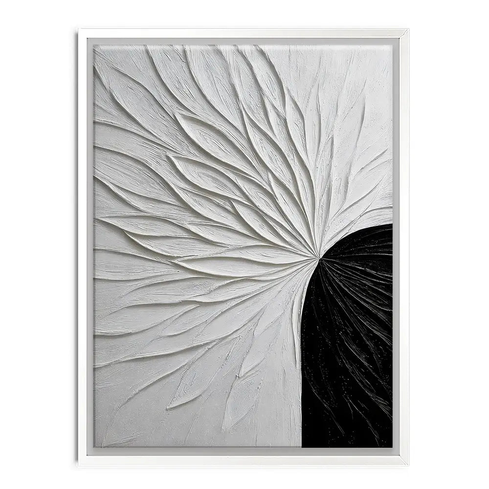 Black And White Floral Canvas Print Black And White Floral Canvas Print wall art product LSR Design Studio - Independent