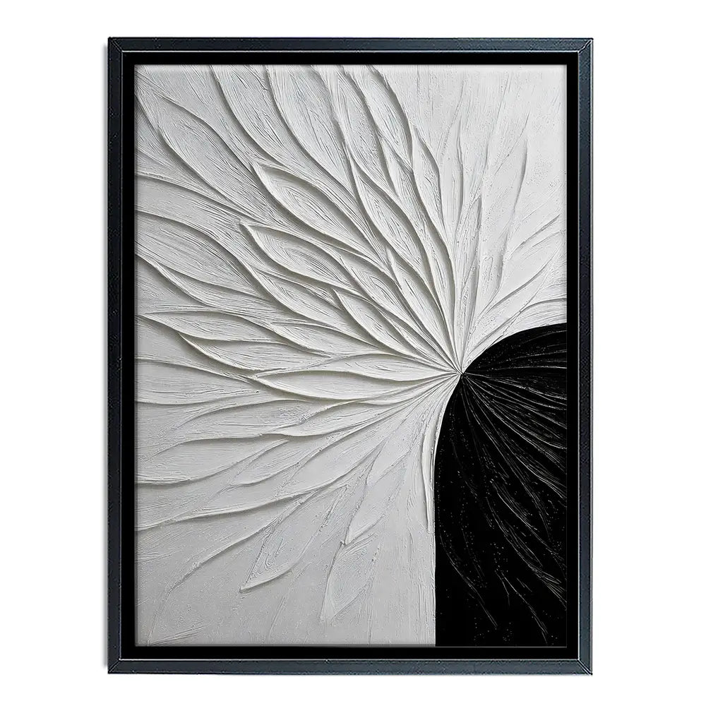 Black And White Floral Canvas Print Black And White Floral Canvas Print wall art product LSR Design Studio - Independent
