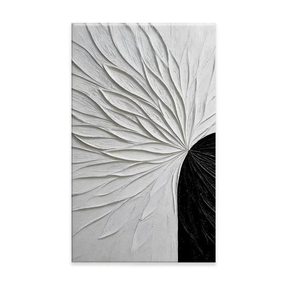 Black And White Floral Canvas Print Black And White Floral Canvas Print wall art product LSR Design Studio - Independent