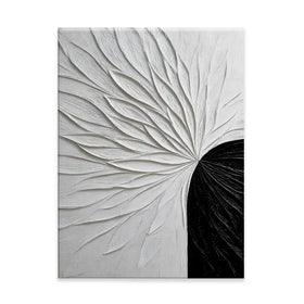 Black And White Floral Canvas Print Black And White Floral Canvas Print wall art product LSR Design Studio - Independent