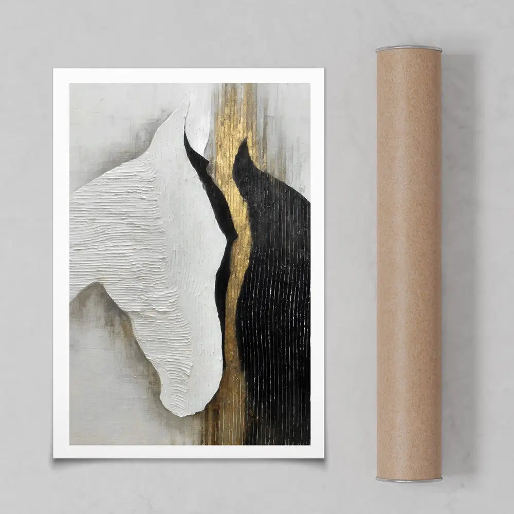 Black And White Horses Art Print Black And White Horses Art Print wall art product LSR Design Studio - Independent